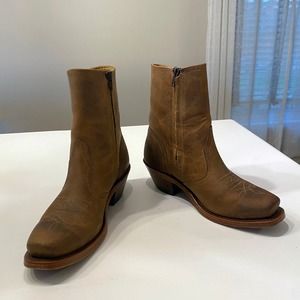 Boulet Brown Western‎ Cowboy Ranch Hand Ankle Zipper Boots Mens 7 D Canada